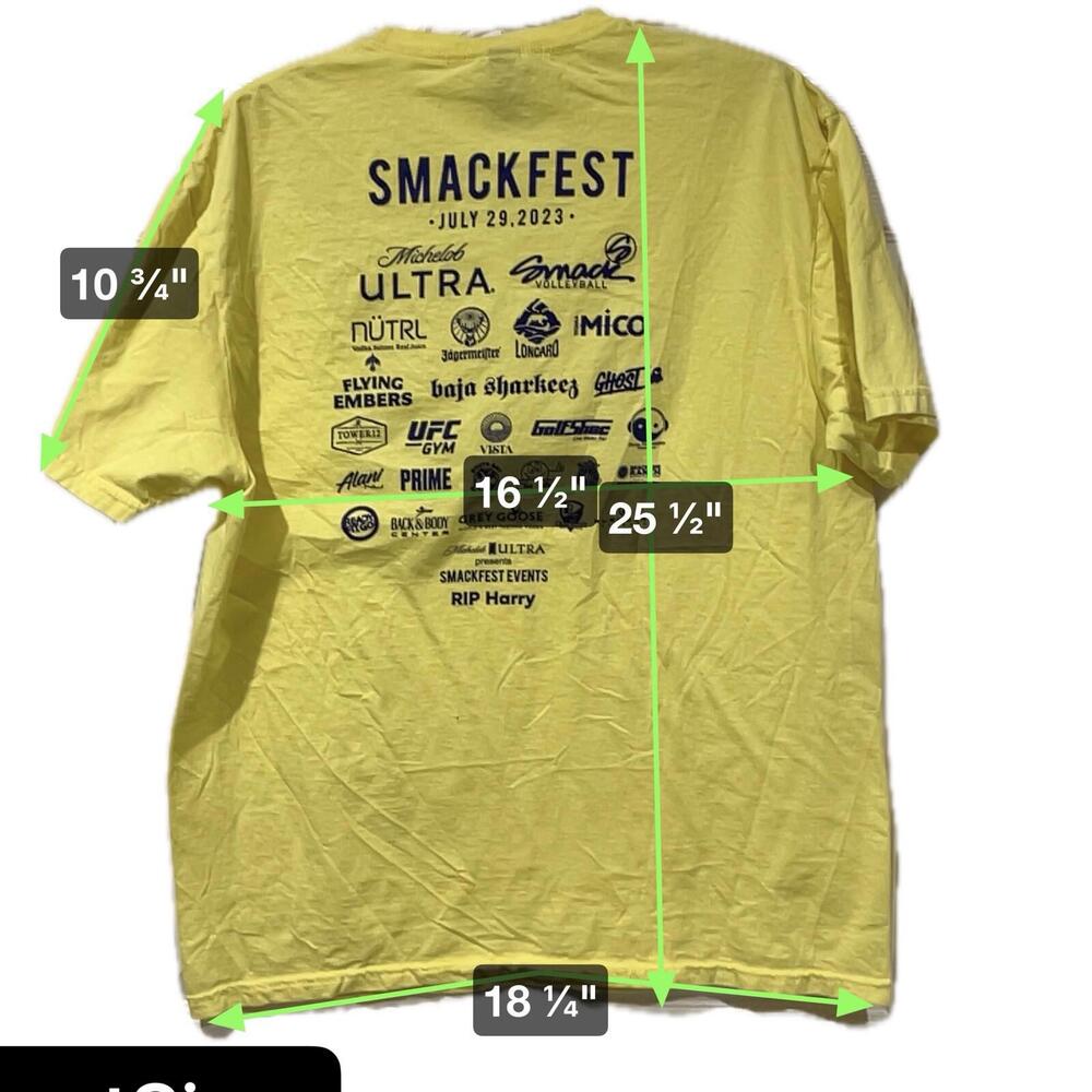 2023 SMACKFEST BEACH Volleyball Tournament Hermosa Beach T-Shirt Size Lg - Picture 2 of 4